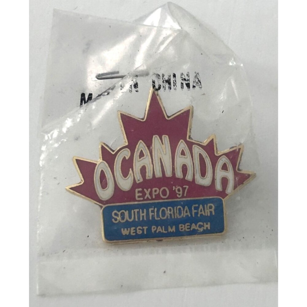 O Canada Expo 97 South Florida Fair West Palm Beach Souvenir Pin New In Package